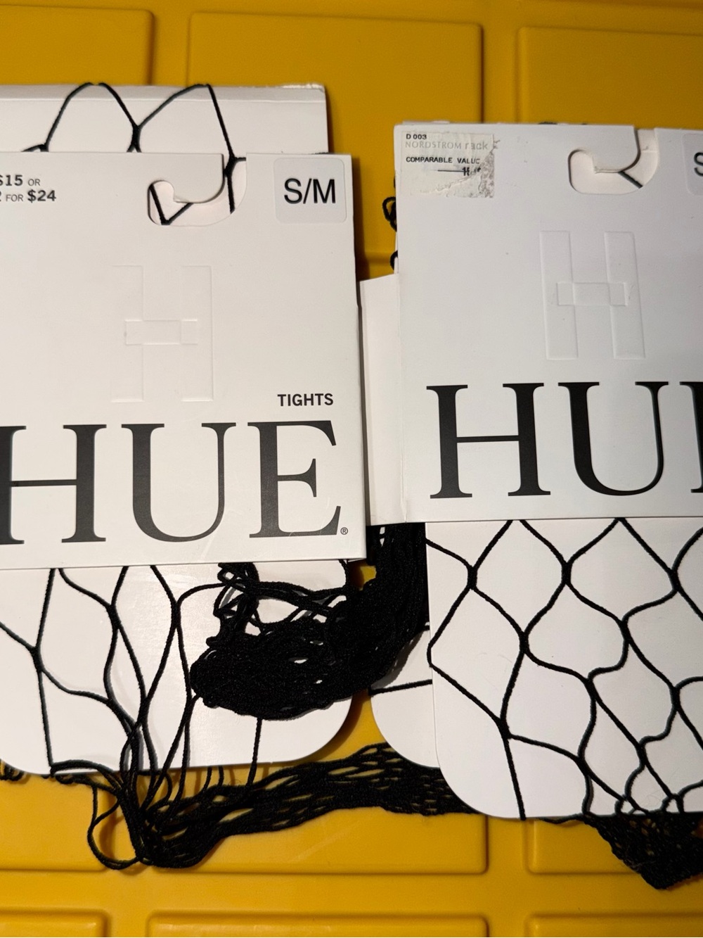 HUE Black Fishnet Tights - S/M